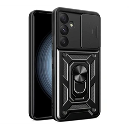Gigapack Defender szilikon telefonvédő (ütésállóság, tartógyűrű, kameravédő, fekete)