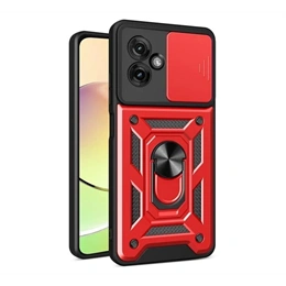 Gigapack Defender szilikon telefonvédő (ütésállóság, tartógyűrű, kameravédő, piros)