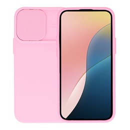 Gigapack szilikon telefonvédő (matt, mikrofiber plüss bélés, kameravédő, rózsaszín)