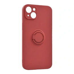 Gigapack szilikon telefonvédő (tartógyűrű, mikrofiber plüss belső, mágneses, kameravédő, piros)