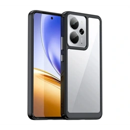 Gigapack szilikon telefonvédő (ütésálló, átlátszó hátlap, fekete)