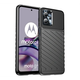 Gigapack szilikon telefonvédő (ütésállóság, csíkos, dombor minta, fekete)