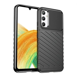 Gigapack szilikon telefonvédő (ütésállóság, csíkos, dombor minta, fekete)