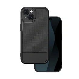 Gigapack szilikon telefonvédő (ütésállóság, kameravédő, karbon minta, fekete)
