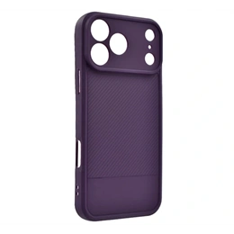 Gigapack szilikon telefonvédő (ütésállóság, kameravédő, karbon minta, lila)