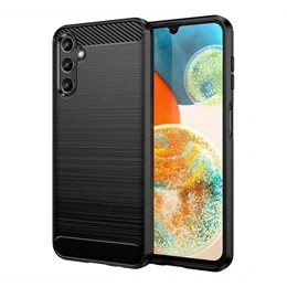 Gigapack szilikon telefonvédő (ütésállóság, légpárnás sarok, szálcsiszolt, karbon minta, fekete)