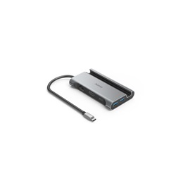 HAMA 00200143 USB hub (3x USB 3.1, 2x USB-C, HDMI 4K, Gigabit LAN, PD, alumínium ház)