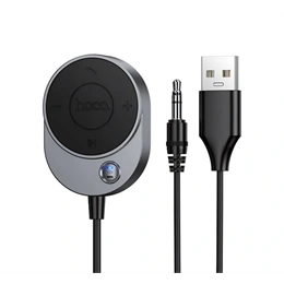 Hoco E150 bluetooth adapter (USB + 3,5 mm jack, v5.3, fekete)