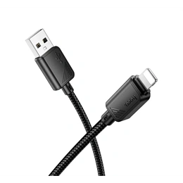 Hoco X113 adatkábel (USB - lightning, 2.4A, gyorstöltő, 100cm, fekete)