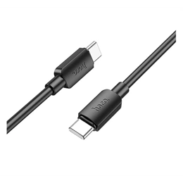 Hoco X96 adatkábel (type-c - type-c, 3A, 60w, pd gyorstöltő, 100cm, fekete)