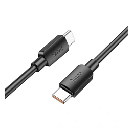 Hoco X96 adatkábel (type-c - type-c, 6A, 100W, PD gyorstöltés, 100cm, fekete)