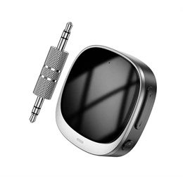 Hoco adapter (Bluetooth v5.3, Type-C aljzat, 3,5 mm jack, LED kijelző, 250 mAh, 10-12 óra, fekete)