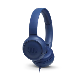 JBL Tune 500 vezetékes fejhallgató (3,5 mm jack, sztereó, mikrofonos, kék)