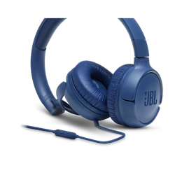 JBL Tune 500 vezetékes fejhallgató (3,5 mm jack, sztereó, mikrofonos, kék)