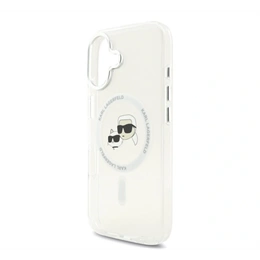 Karl Lagerfeld IML K&CH Heads Metal Frame szilikon telefonvédő (ütésállóság, kameravédő, MagSafe, átlátszó)