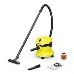 Kärcher WD 2 Plus V-12/4/18/C nedves-száraz porszívó (1000 W, 12 l tartály, műanyag, sárga)