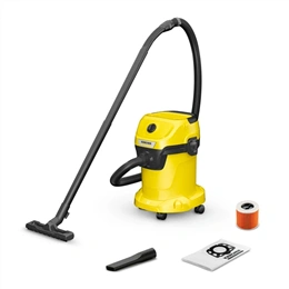 Kärcher WD 3 V-17/4/20 száraz-nedves porszívó (1000 W, 17 l, 4 m kábel, 35 mm, sárga)