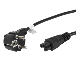 Lanberg CEE 7/7 (Mickey) > IEC 320 C5 tápkábel (1,8 m, VDE, fekete)