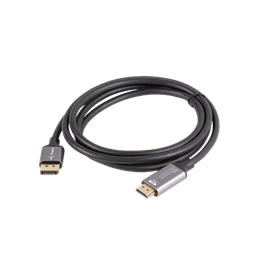 Lanberg DisplayPort (M) > HDMI (M) kábel (1,8 m, 4K, DisplayPort 1.2, HDMI 2.0, fekete, ezüst)