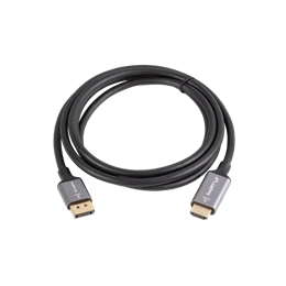 Lanberg DisplayPort (M) > HDMI (M) kábel (1,8 m, 4K, DisplayPort 1.2, HDMI 2.0, fekete, ezüst)