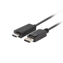 Lanberg DisplayPort (M) v1.1->HDMI (M) kábel (1,8 m, fekete)