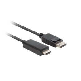 Lanberg DisplayPort (M) v1.1->HDMI (M) kábel (1,8 m, fekete)