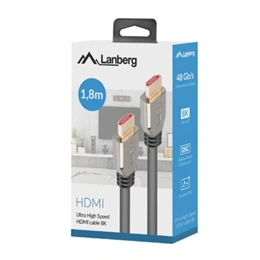 Lanberg HDMI M/M V2.1 kábel (1,8 m, 8K@60Hz, fekete)