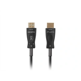 Lanberg HDMI kábel (HDMI 2.1, AOC, 8K@60Hz DSC, 10 m, fekete)