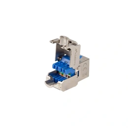 Lanberg Keystone modul (CAT6, RJ-45, szerszám nélküli, AWG 22-24, foszfor bronz csatlakozó, ezüst)