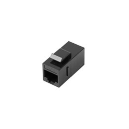 Lanberg Keystone toldó RJ45->RJ45 (CAT6, U/UTP, átmenő csatlakozó, foszforbronz, fekete)