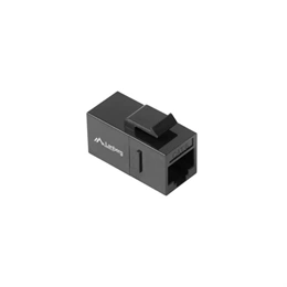 Lanberg Keystone toldó RJ45->RJ45 (CAT6, U/UTP, átmenő csatlakozó, foszforbronz, fekete)
