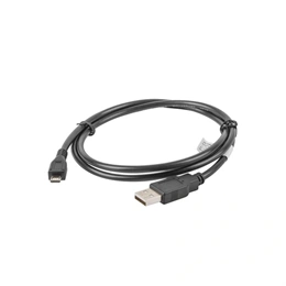 Lanberg Micro-USB - USB-A adatkábel (USB 2.0, 1 m, aranyozott csatlakozó, fekete)