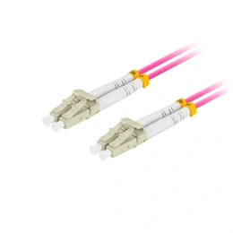 Lanberg Optikai patch MM LC/UPC-LC/UPC duplex (10 m, LSZH, OM4, 50/125, 3 mm, lila)