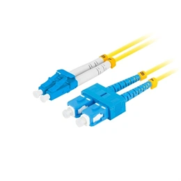 Lanberg Optikai patch SM SC/UPC-LC/UPC duplex (3 m, LSZH, G657A1, 3 mm, sárga)