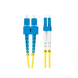 Lanberg Optikai patch SM SC/UPC-LC/UPC duplex (3 m, LSZH, G657A1, 3 mm, sárga)