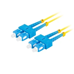 Lanberg Optikai patch SM SC/UPC-SC/UPC duplex kábel (2 m, LSZH, G657A1, 3 mm, sárga)
