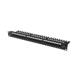 Lanberg Patch Panel (19", 1U, 24 port, CAT6, fekete)