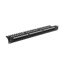 Lanberg Patch Panel (19", 1U, 24 port, CAT6, fekete)