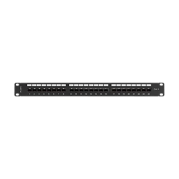 Lanberg Patch Panel (19", 1U, 24 port, CAT6, fekete)