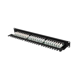 Lanberg Patch Panel (19", 1U, 24 port, CAT6, fekete)