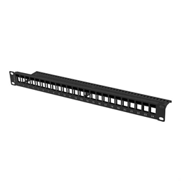 Lanberg Patch Panel (19", 1U, 24 port, fekete)
