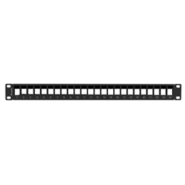 Lanberg Patch Panel (19", 1U, 24 port, fekete)
