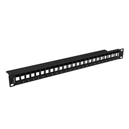 Lanberg Patch Panel (19", 1U, 24 port, fekete)