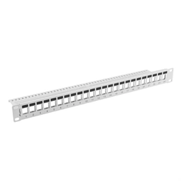 Lanberg Patch Panel (19", 1U, 24 port, tehermentesítő, szürke)
