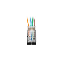 Lanberg RJ45 csatlakozó (CAT6, FTP, 8P8C, átfűzhető, 100 db/cs, műanyag, átlátszó)