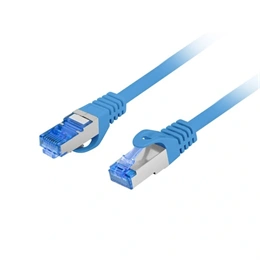 Lanberg S/FTP CAT6A patch kábel (0,5 m, LSZH, CCA, kék)