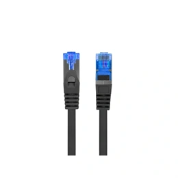 Lanberg S/FTP CAT6A patch kábel (3 m, LSZH, CCA, fekete)