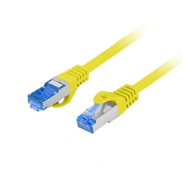 Lanberg S/FTP CAT6a patch kábel (0,5 m, LSZH, CCA, sárga)