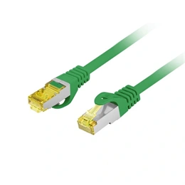 Lanberg S/FTP CAT6a patch kábel (0,5 m, LSZH, zöld, réz)
