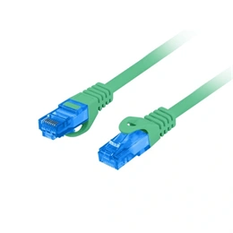Lanberg S/FTP CAT6a patch kábel (0,5 m, zöld, CCA, LSZH)